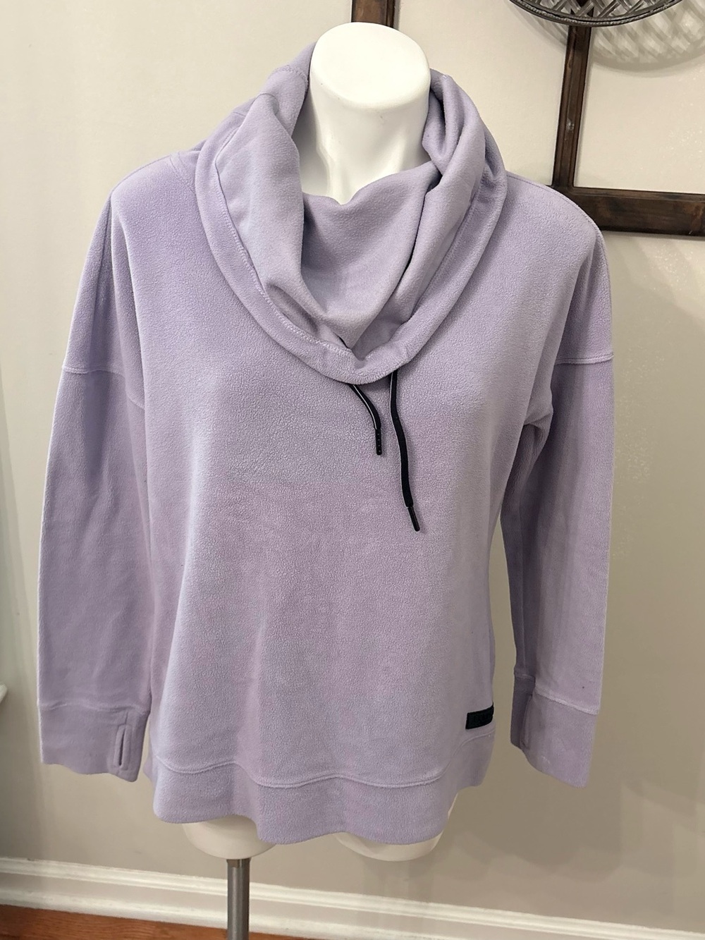 Calvin Klein Performance Fleece Lavender Cowl Neck Pullover SzLg good condition